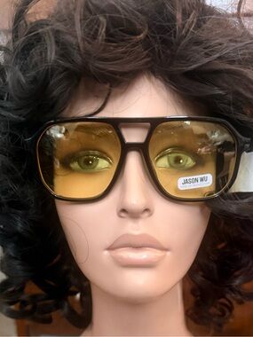 Jason Wu Vibrant Large Black Sunglasses